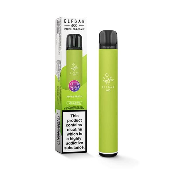 jenson ecig wholesale elf bar 600 pod kit apple peach