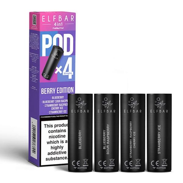 jenson elf bar 4 in 1 prefilled pods berry edition